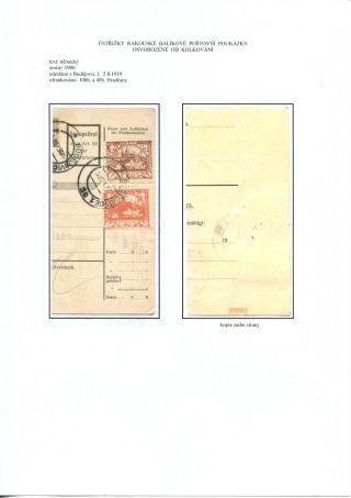 ÚSTŘIŽKY POŠTOVNÍCH PRŮVODEK 1918-1921 – list 23