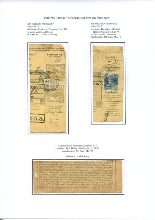 ÚSTŘIŽKY POŠTOVNÍCH PRŮVODEK 1918-1921 – list 36