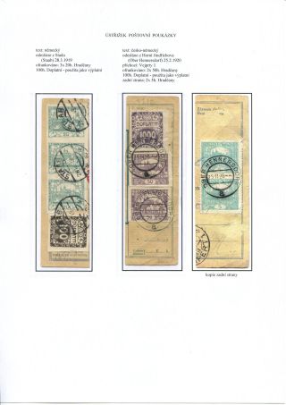 ÚSTŘIŽKY POŠTOVNÍCH PRŮVODEK 1918-1921 – list 80