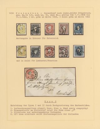 AUSTRIA 1851-1862 – sheet 1
