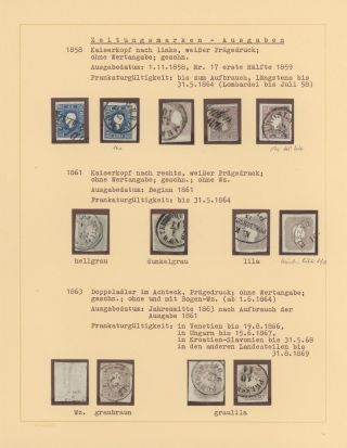 AUSTRIA 1851-1862 – sheet 58