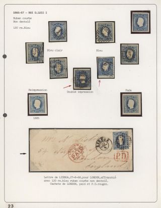 PORTUGALSKO 1862-1887 – list 23