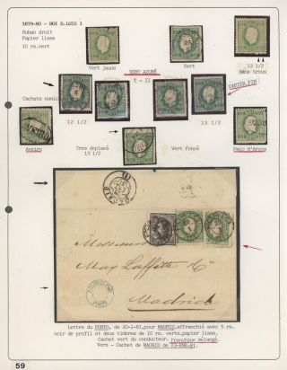 PORTUGALSKO 1862-1887 – list 61