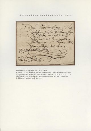 LETTLAND VORLÄUFER 1640-1902 – Blatt 3
