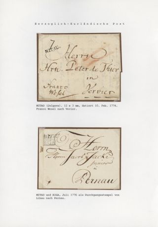 LETTLAND VORLÄUFER 1640-1902 – Blatt 5