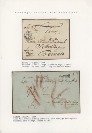 LETTLAND VORLÄUFER 1640-1902 – Blatt 7