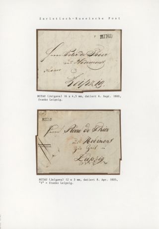 LETTLAND VORLÄUFER 1640-1902 – Blatt 11
