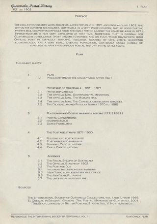 POSTGESCHICHTE VON GUATEMALA 1824-1902 – Blatt 1