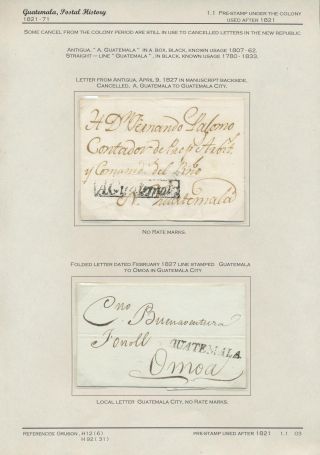 POSTGESCHICHTE VON GUATEMALA 1824-1902 – Blatt 3