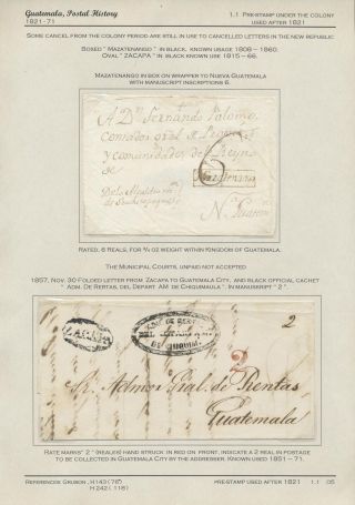 POSTGESCHICHTE VON GUATEMALA 1824-1902 – Blatt 4
