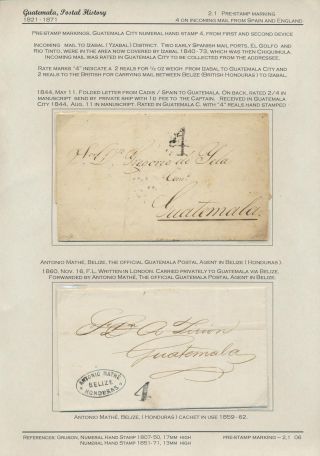POSTGESCHICHTE VON GUATEMALA 1824-1902 – Blatt 6