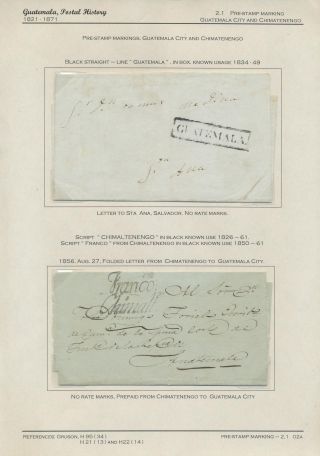 POSTGESCHICHTE VON GUATEMALA 1824-1902 – Blatt 7