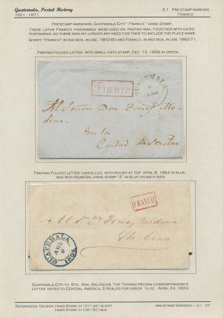 POSTGESCHICHTE VON GUATEMALA 1824-1902 – Blatt 10