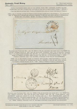POSTGESCHICHTE VON GUATEMALA 1824-1902 – Blatt 11
