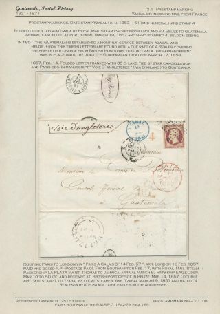 POSTGESCHICHTE VON GUATEMALA 1824-1902 – Blatt 13