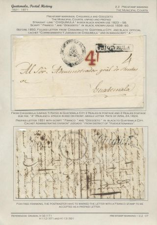 POSTGESCHICHTE VON GUATEMALA 1824-1902 – Blatt 21