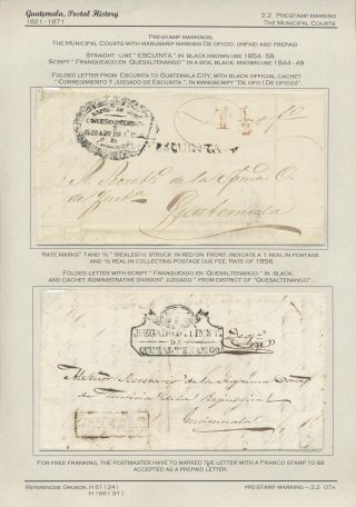 POSTGESCHICHTE VON GUATEMALA 1824-1902 – Blatt 22
