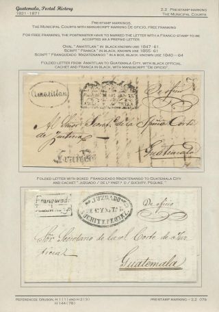 POSTGESCHICHTE VON GUATEMALA 1824-1902 – Blatt 23