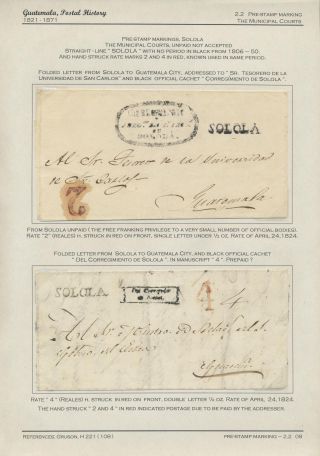 POSTGESCHICHTE VON GUATEMALA 1824-1902 – Blatt 24