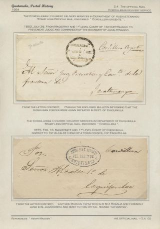 POSTGESCHICHTE VON GUATEMALA 1824-1902 – Blatt 26