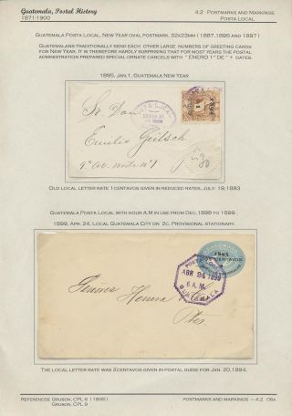 POSTGESCHICHTE VON GUATEMALA 1824-1902 – Blatt 65