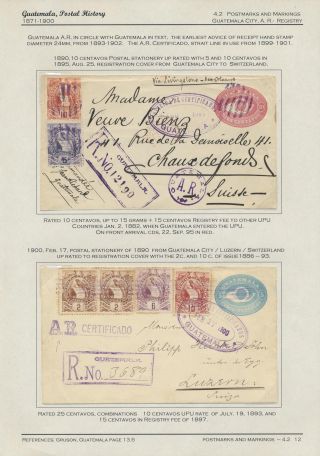 POSTGESCHICHTE VON GUATEMALA 1824-1902 – Blatt 68