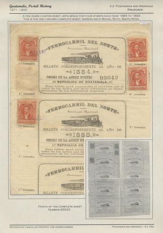 POSTGESCHICHTE VON GUATEMALA 1824-1902 – Blatt 73