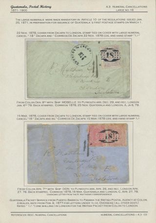 POSTGESCHICHTE VON GUATEMALA 1824-1902 – Blatt 75
