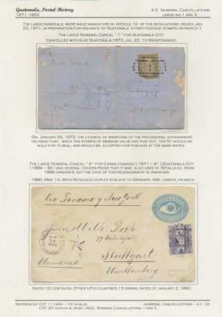 POSTGESCHICHTE VON GUATEMALA 1824-1902 – Blatt 76