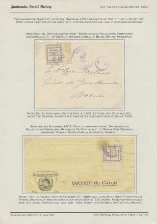 POSTGESCHICHTE VON GUATEMALA 1824-1902 – Blatt 85