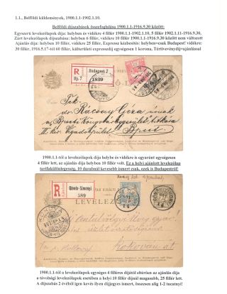VERWENDUNG DES UNGARISCHES KORRESPONDENZKARTEN MIT ZUSATZFRANKATUR, 1900-1918 – Blatt 2