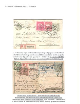 VERWENDUNG DES UNGARISCHES KORRESPONDENZKARTEN MIT ZUSATZFRANKATUR, 1900-1918 – Blatt 4