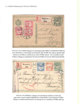 VERWENDUNG DES UNGARISCHES KORRESPONDENZKARTEN MIT ZUSATZFRANKATUR, 1900-1918 – Blatt 6