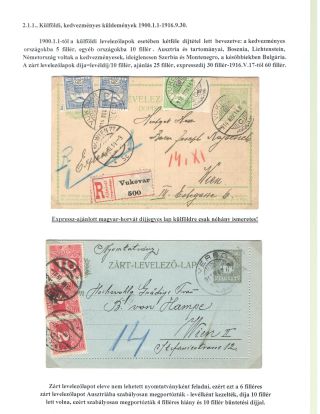 VERWENDUNG DES UNGARISCHES KORRESPONDENZKARTEN MIT ZUSATZFRANKATUR, 1900-1918 – Blatt 9
