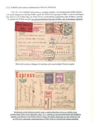 VERWENDUNG DES UNGARISCHES KORRESPONDENZKARTEN MIT ZUSATZFRANKATUR, 1900-1918 – Blatt 10