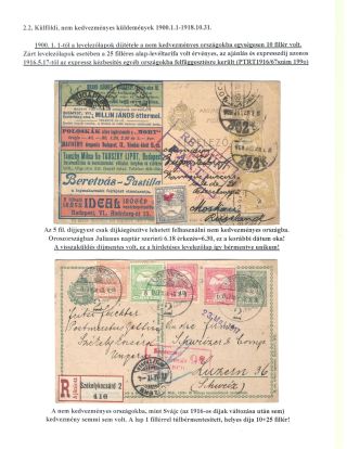 VERWENDUNG DES UNGARISCHES KORRESPONDENZKARTEN MIT ZUSATZFRANKATUR, 1900-1918 – Blatt 11