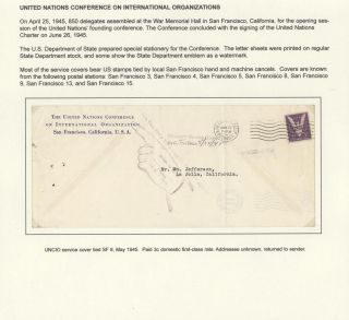 POSTGESCHICHTE DER UNO - VORLÄUFERPERIODE 1942-1951 – Blatt 3