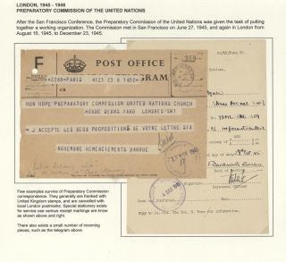 POSTGESCHICHTE DER UNO - VORLÄUFERPERIODE 1942-1951 – Blatt 6