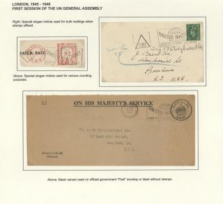 POSTGESCHICHTE DER UNO - VORLÄUFERPERIODE 1942-1951 – Blatt 8