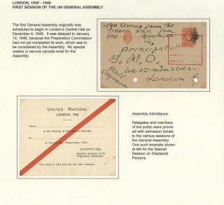 POSTGESCHICHTE DER UNO - VORLÄUFERPERIODE 1942-1951 – Blatt 9