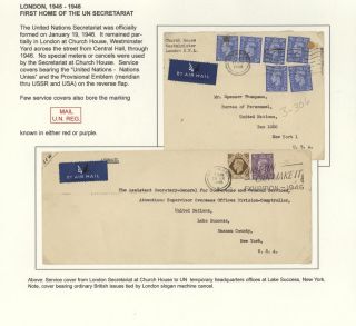 POSTGESCHICHTE DER UNO - VORLÄUFERPERIODE 1942-1951 – Blatt 10