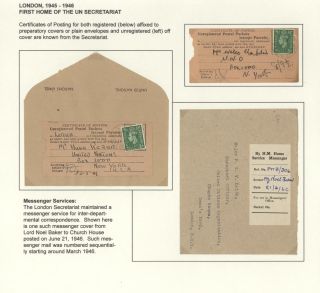 POSTGESCHICHTE DER UNO - VORLÄUFERPERIODE 1942-1951 – Blatt 11