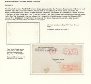 POSTGESCHICHTE DER UNO - VORLÄUFERPERIODE 1942-1951 – Blatt 13