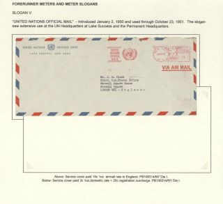 POSTGESCHICHTE DER UNO - VORLÄUFERPERIODE 1942-1951 – Blatt 14