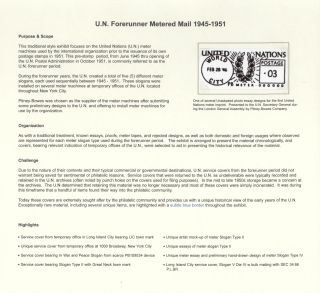 POSTGESCHICHTE DER UNO - VORLÄUFERPERIODE 1942-1951 – Blatt 17
