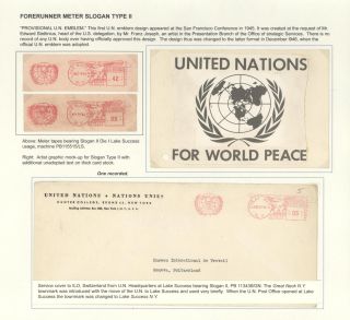 POSTGESCHICHTE DER UNO - VORLÄUFERPERIODE 1942-1951 – Blatt 23