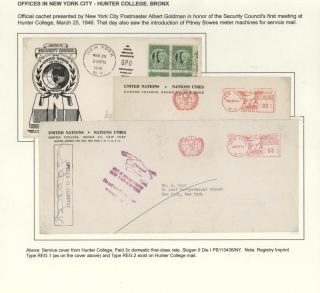 POSTGESCHICHTE DER UNO - VORLÄUFERPERIODE 1942-1951 – Blatt 35