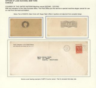 POSTGESCHICHTE DER UNO - VORLÄUFERPERIODE 1942-1951 – Blatt 53