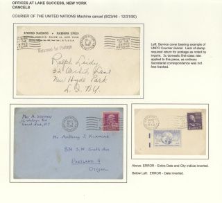 POSTGESCHICHTE DER UNO - VORLÄUFERPERIODE 1942-1951 – Blatt 54