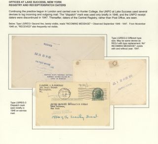 POSTGESCHICHTE DER UNO - VORLÄUFERPERIODE 1942-1951 – Blatt 55